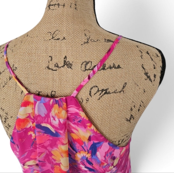 Nicole Miller Floral Charmeuse Slip Maxi Dress, Size S - Picture 7 of 8